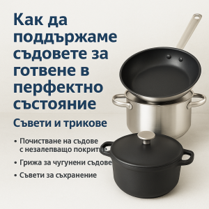 „Как да поддържаме съдовете за готвене в перфектно състояние: Съвети и трикове“