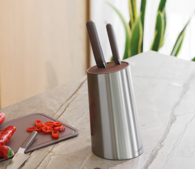 HOME Elements поставка за ножове Aubergine кръг